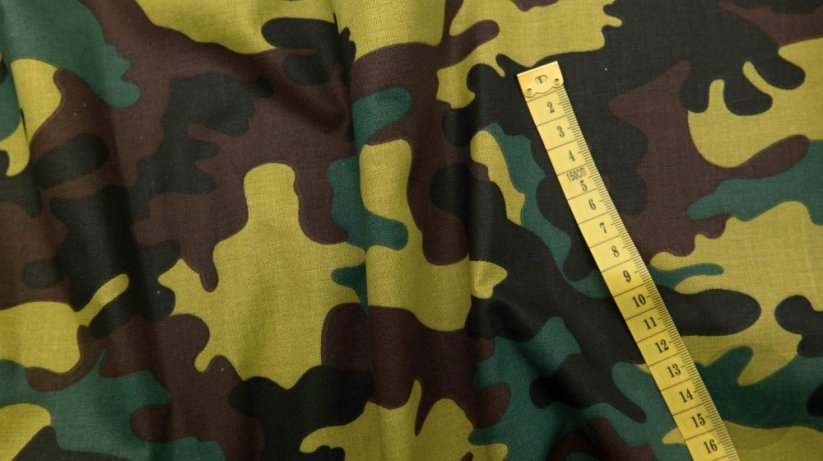 Bavlněné plátno - maskáčový vzor