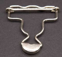 Kovová šlová přezka - stříbrná - průvlek 4 cm