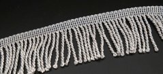 Lurexové strapce - strieborné - šírka 5 cm