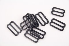 Plastik Schiebeschnalle - schwarz - Durchmesser 1,9 cm