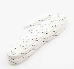 Šnúrky do topánok ploché - hokejové - bielo čierne - dĺžka 180 cm