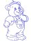 Embroidery pattern for children - teddy bear - dimensions 25 cm x 25 cm