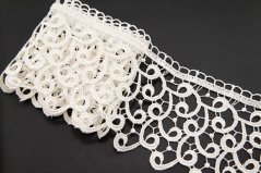 Guipure lace trim - creamy - width 7,2 cm