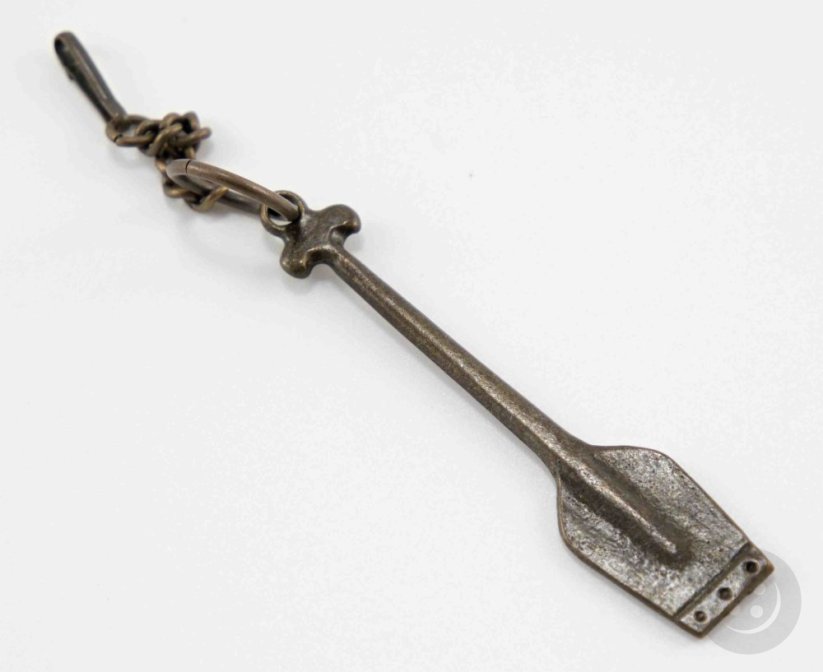 Metal pendant - oar - 10 cm x 5 cm x 1 cm