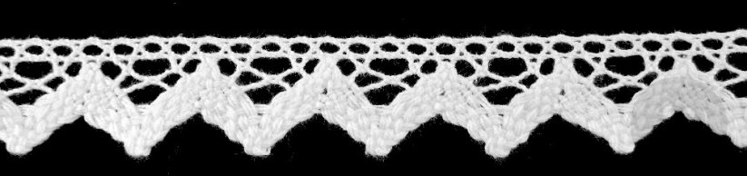 Cotton lace trim - white - width 1,7 cm