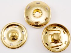 Metalldruckknopf - glattgold - Durchmesser 3,5 cm