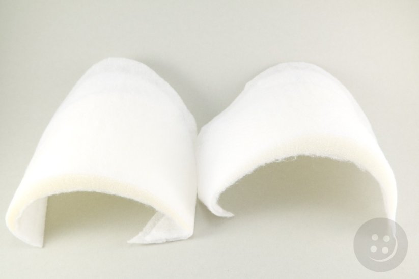 Layered shoulder pads into suits- white - diameters 25 cm x 15 cm