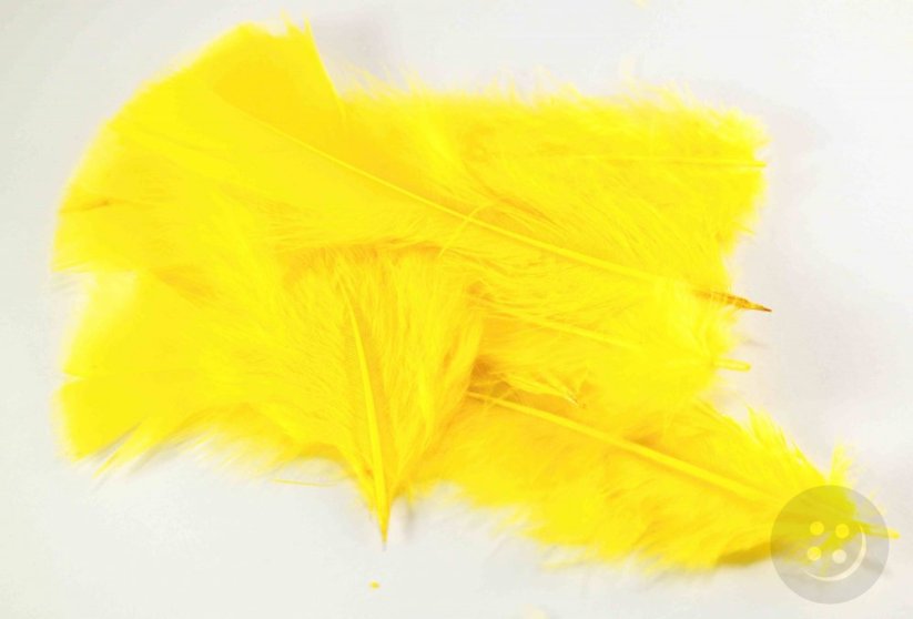 Turkey feather - yellow - length 11 cm - 17 cm