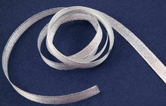 Lurex ribbon - silver - width 0,9 cm