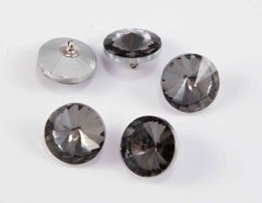 Luxury crystal button - dark crystal - diameter 1.8 cm