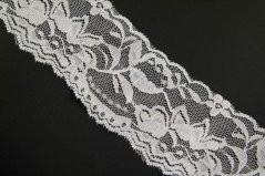 Elastická krajka - bílá - šířka 5 cm