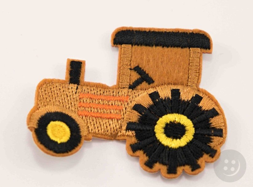 Iron-on patch - Tractor 4.5 cm x 5.5 cm - MULTIPLE COLOR VARIATIONS