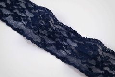 Silonová krajka - tmavě modrá - šířka 3,5 cm