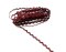 Textile snake braid - dark wine red - width 0.6 cm