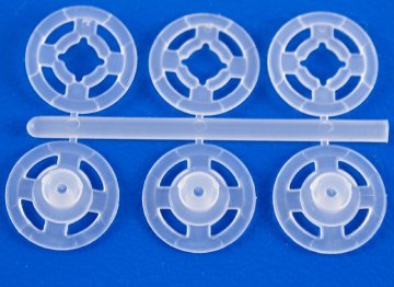 Transparent plastic snaps - Diameter - 1,3 cm