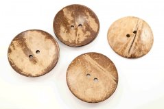 Dírkový maxi  knoflík - kokosový - průměr 6 cm