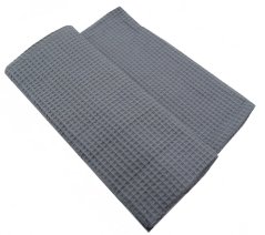Luxury waffle tea towel - grey - size 50 cm x 70 cm