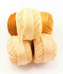 Discounted set of 5 embroidery yarns - yellow-orange mix