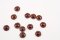 Sew-on rhinestone - brown- diameter 1 cm