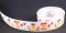 Grosgrain ribbon with Easter chickens - white, yellow, green - width 1.6 cm