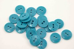 Hole button - dark turquoise - diameter 1.5 cm