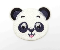 Nažehľovacia záplata - Medvedík - panda - rozmer 6,5 cm x 5,5 cm