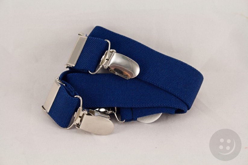 Children's suspenders - dark blue - width 2,5 cm