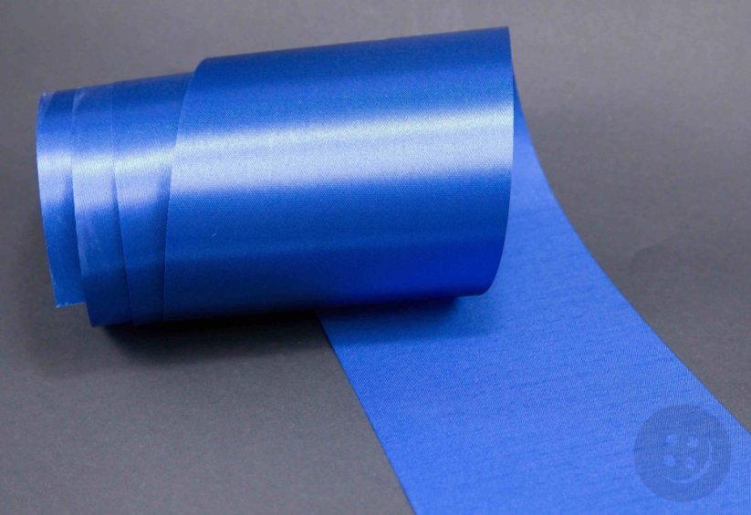 Luxury satin ribbon - royal blue - width 10 cm