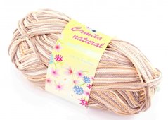 Yarn Camila natural highlights - brown beige cream - color number 9109