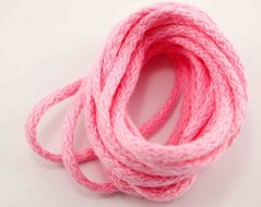Wäscheleine aus Baumwolle - Babyrosa - Durchmesser 0,5 cm