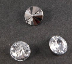 Luxusní krystalový knoflík - světlý krystal - průměr 1,3 cm