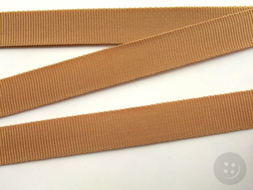 Grosgrain ribbon - camel - width 1.7 cm