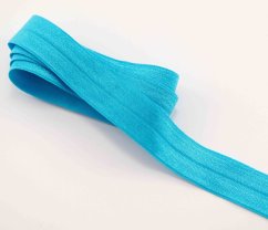 Fold over elastic - turquoise blue - width 1.9 cm