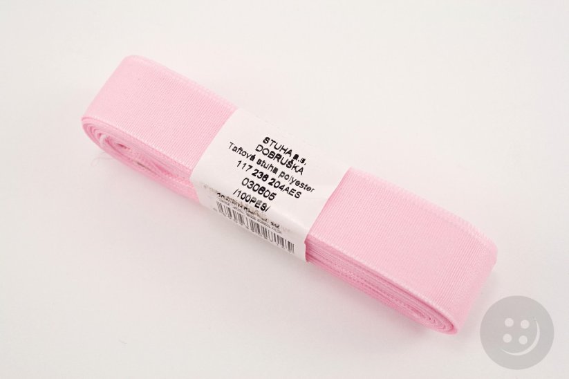 Pale pink taffeta ribbon No. 605