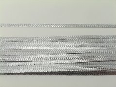 Lurexová šňůrka stříbrná - šířka 0,3 cm