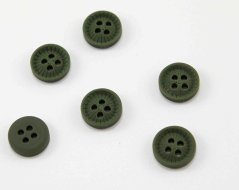 Hole shirt button - khaki green - diameter 1.2 cm