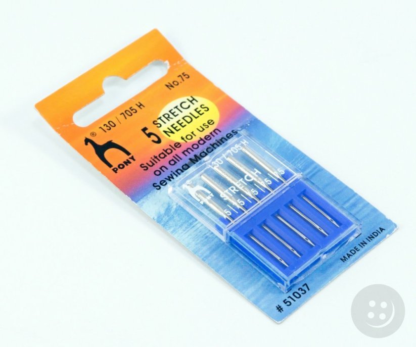 Stretch needles for sewing machines - 5 pcs - size 75