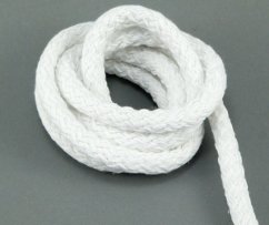 Bavlněná oděvní šňůra - bílá - průměr 0,9 cm