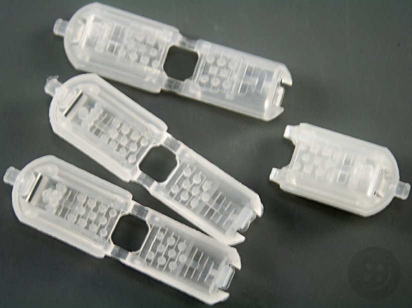 Plastik Stopper - durchsichtig - Kordelzug 0,5 cm