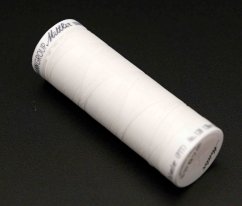 Extra elastická polyesterová niť - biela - návin 130 m