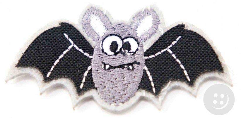 Iron-on patch - bat - dimensions 6 cm x 3 cm