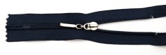 Non-separating no. 5 dark blue spiral zipper with flat pull tab, 16 cm Non-separating no. 5 dark blue spiral zipper with flat pull tab, 16 cm
