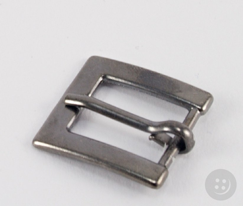 Metal belt buckle - dark silver - pulling hole width  1,5 cm