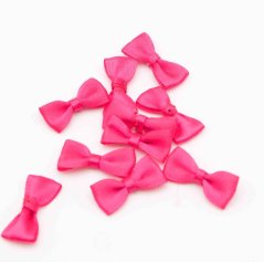 Prádlová saténová mašlička 1,2 cm x 2,5 cm - tmavě růžová