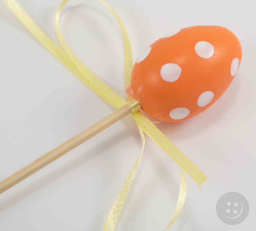 Small Easter Eggs with polka dots on a stick - red, light blue, green, purple, pink, orange