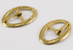 Metall Gürtelschnalle - matt gold - Durchmesser 1,5 cm