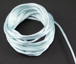 Satinschnur - hell blau grün - Durchmesser 0,2 cm
