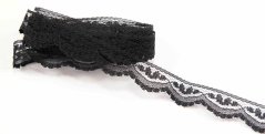 Polyester Lace - black - width 1,8 cm