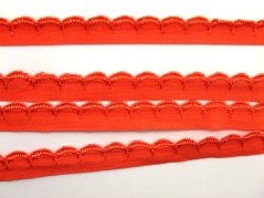 Embroidered decorative ribbon - orange - width 1.2 cm
