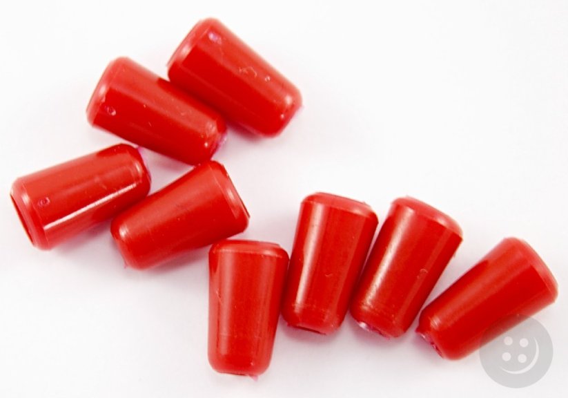 Plastová koncovka - červená - průměr průvleku 0,5 cm